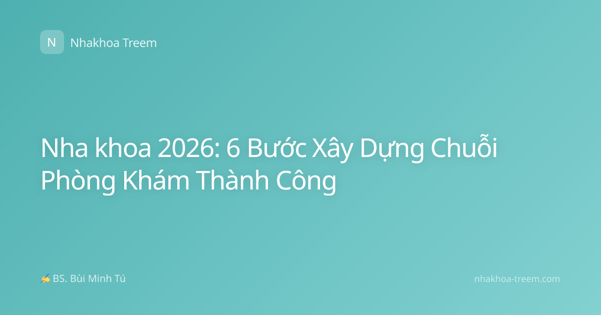 Nha khoa 2026: 6 Bước Xây Dựng Chuỗi Phòng Khám Thành Công