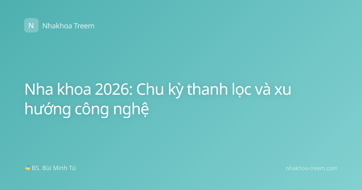 Nha khoa 2026: Chu kỳ thanh lọc và xu hướng công nghệ