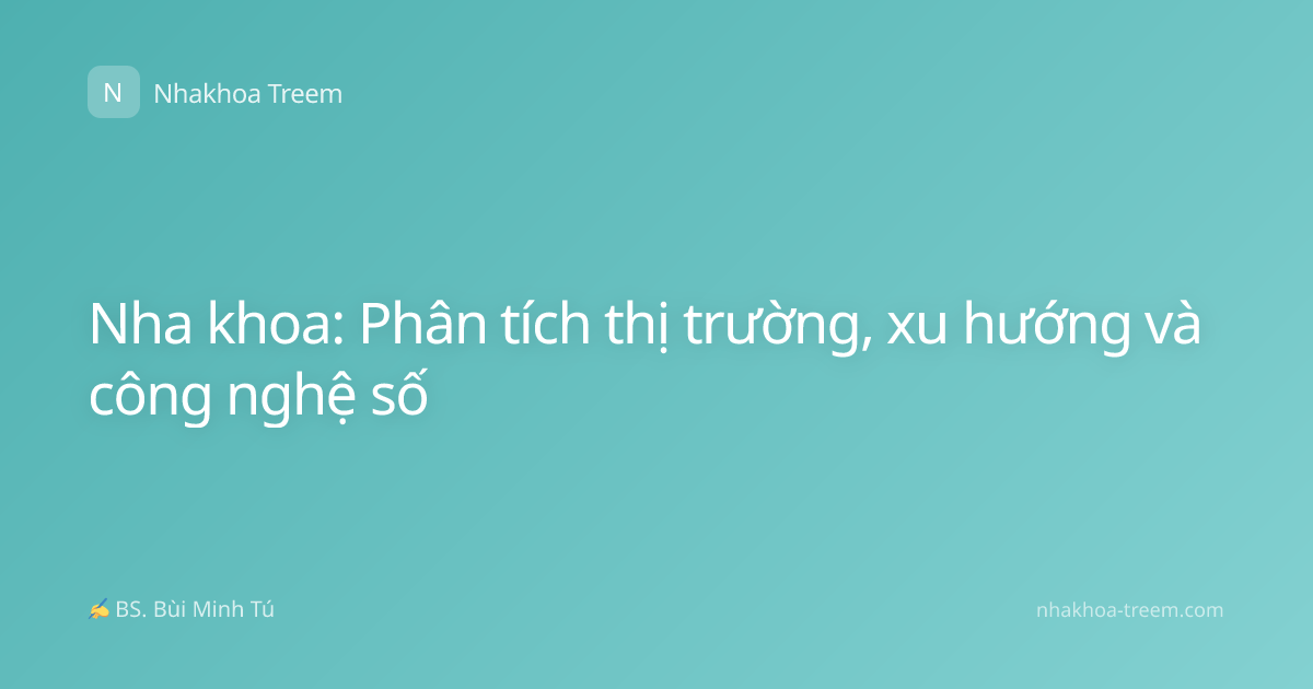 Nha khoa: Phân tích thị trường, xu hướng và công nghệ số