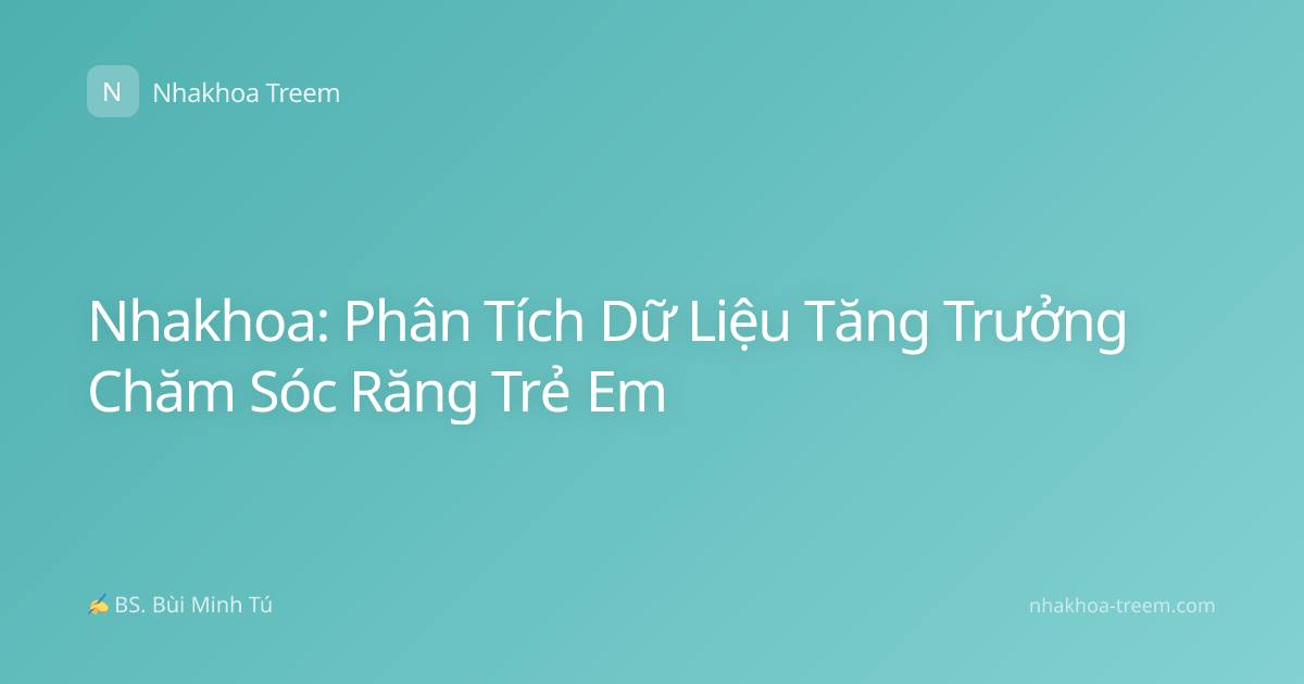 Nhakhoa: Phân Tích Dữ Liệu Tăng Trưởng Chăm Sóc Răng Trẻ Em
