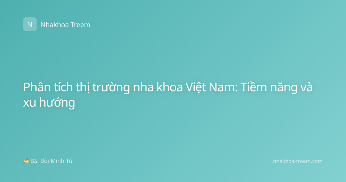 Phân tích thị trường nha khoa Việt Nam: Tiềm năng và xu hướng